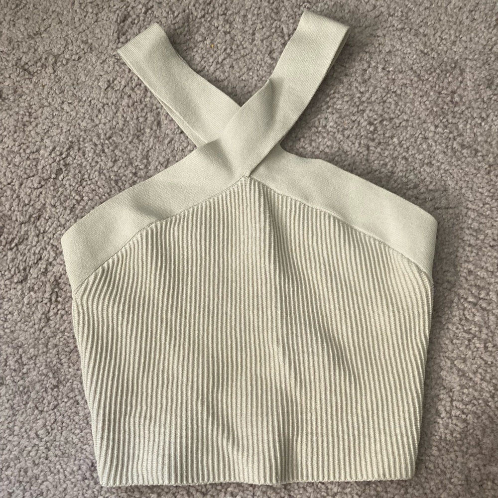 ARITZIA BABATON Sculpt Knit Criss Cross Cropped Tank XS